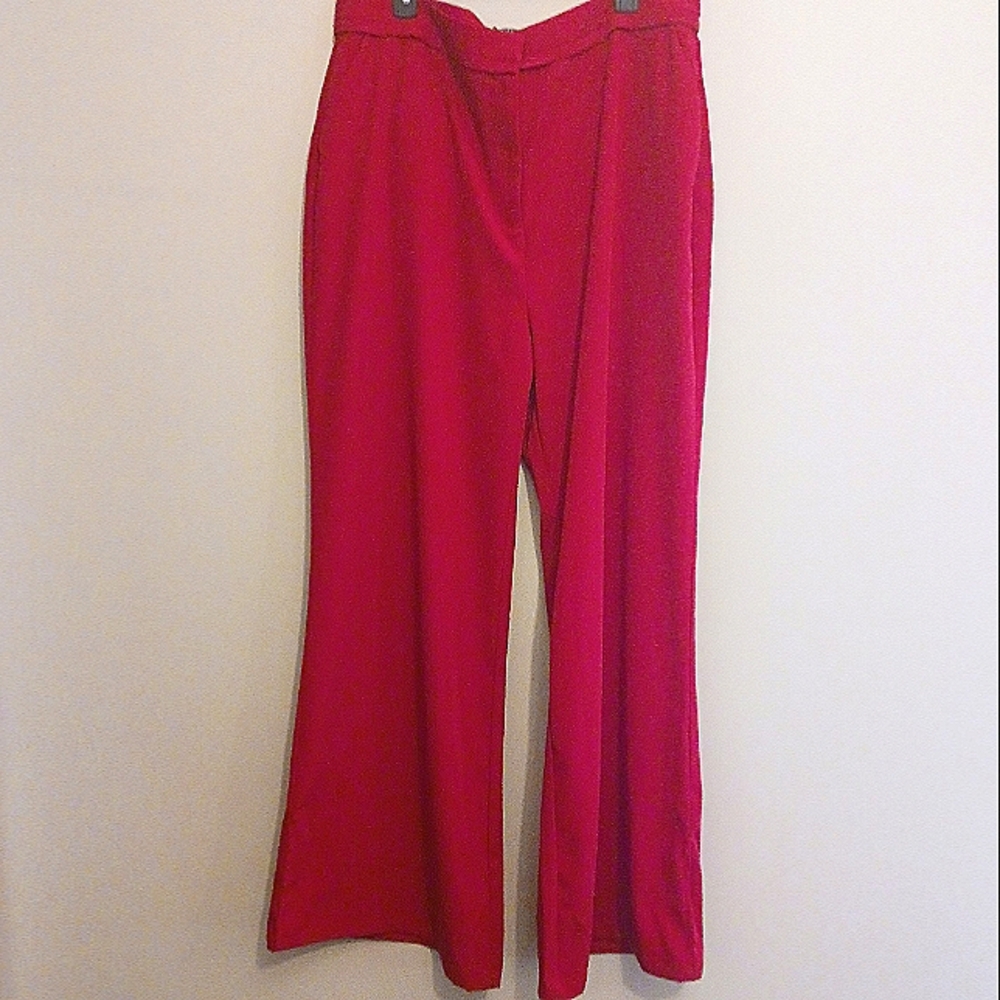 AKIRA Red Wide Leg Trouser
